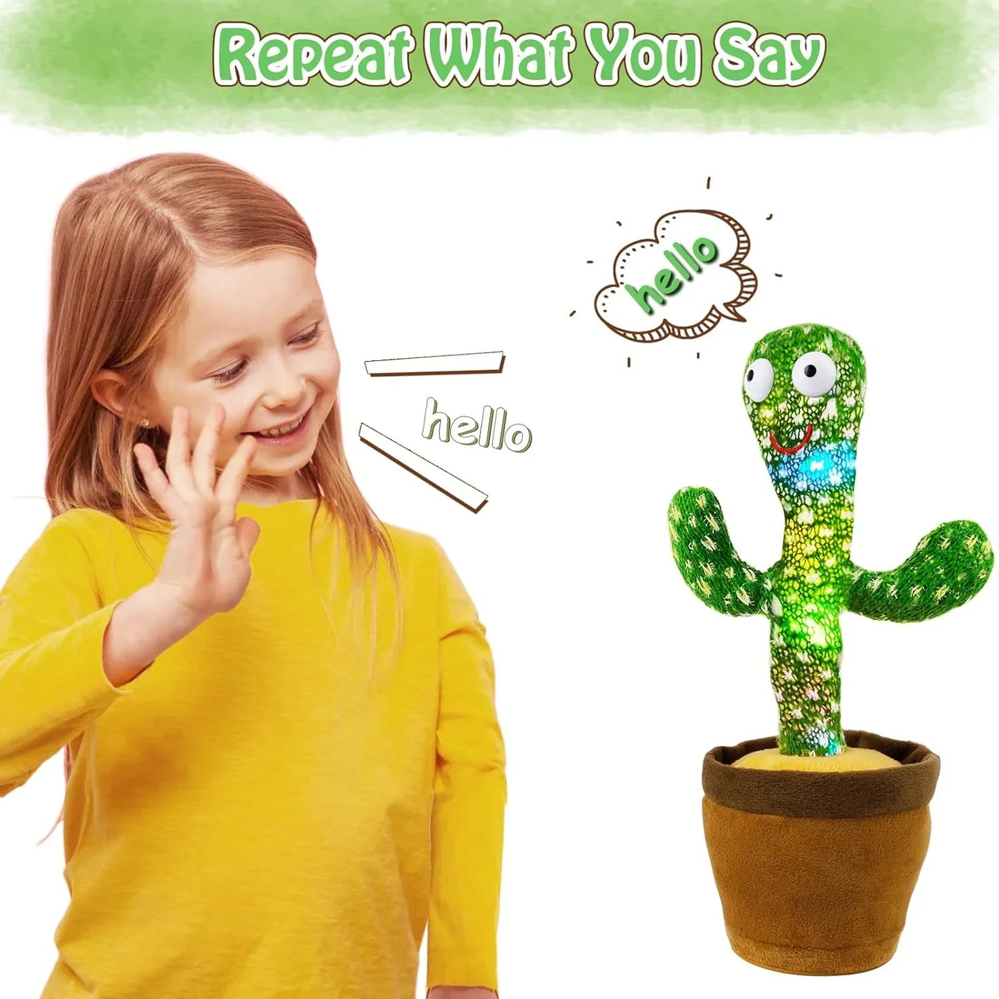 Interactive Dancing & Talking Cactus Toy